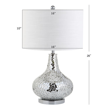 Emilia 26" Mirrored Mosaic LED Table Lamp - JONATHAN Y